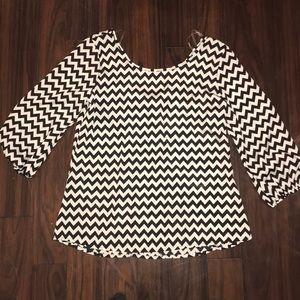Chevron Bow Blouse